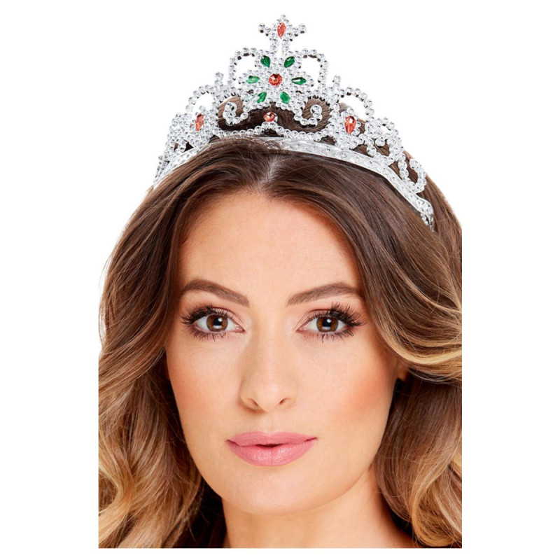 Strieborná korunka s kameňmi